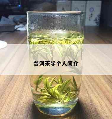 普洱茶学个人简介