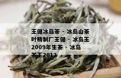 王健冰岛茶 - 冰岛山茶叶精制厂王健 - 冰岛王2009年生茶 - 冰岛茶王2012