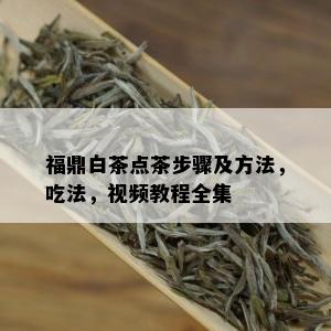 福鼎白茶点茶步骤及方法，吃法，视频教程全集