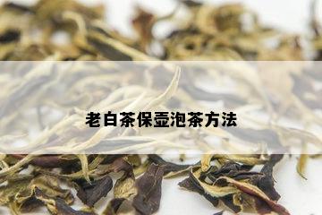 老白茶保壶泡茶方法