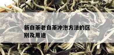 新白茶老白茶冲泡方法的区别及用途