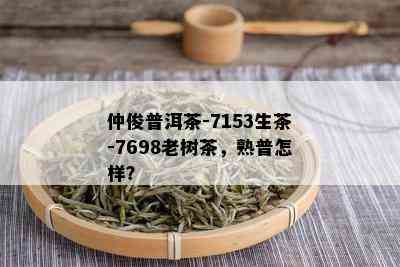 仲俊普洱茶-7153生茶-7698老树茶，熟普怎样？