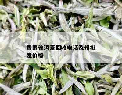 番禺普洱茶回收电话及州批发价格