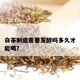 白茶制造需要发酵吗多久才能喝？