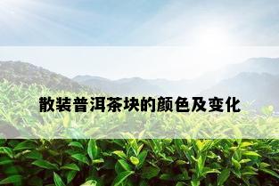 散装普洱茶块的颜色及变化