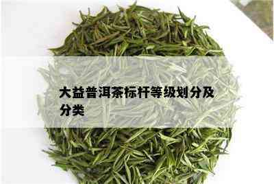 大益普洱茶标杆等级划分及分类