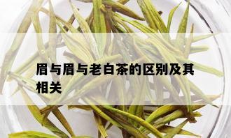 眉与眉与老白茶的区别及其相关