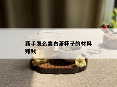 新手怎么卖白茶杯子的材料赚钱