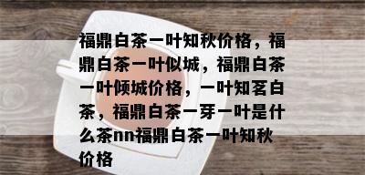 福鼎白茶一叶知秋价格，福鼎白茶一叶似城，福鼎白茶一叶倾城价格，一叶知茗白茶，福鼎白茶一芽一叶是什么茶nn福鼎白茶一叶知秋价格