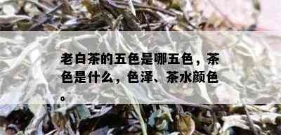 老白茶的五色是哪五色，茶色是什么，色泽、茶水颜色。