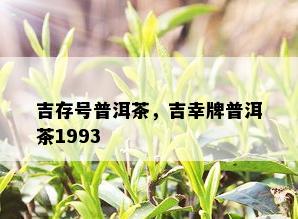 吉存号普洱茶，吉幸牌普洱茶1993