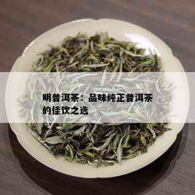 明普洱茶：品味纯正普洱茶的佳饮之选