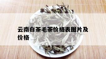 云南白茶毛茶价格表图片及价格