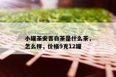 小罐茶安吉白茶是什么茶，怎么样，价格9克12罐