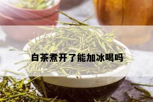 白茶煮开了能加冰喝吗