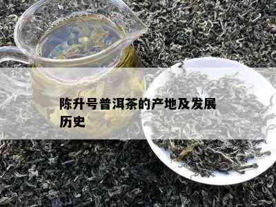 陈升号普洱茶的产地及发展历史