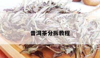 普洱茶分拆教程