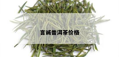 言诚普洱茶价格