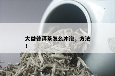 大益普洱茶怎么冲泡，方法！