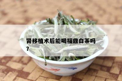 肾移植术后能喝福鼎白茶吗？