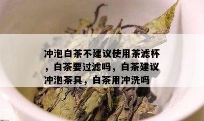 冲泡白茶不建议使用茶滤杯，白茶要过滤吗，白茶建议冲泡茶具，白茶用冲洗吗