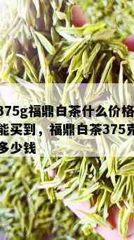 375g福鼎白茶什么价格能买到，福鼎白茶375克多少钱