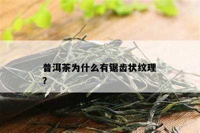 普洱茶为什么有锯齿状纹理？