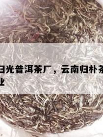 归光普洱茶厂，云南归朴茶业