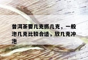 普洱茶要几克抓几克，一般泡几克比较合适，放几克冲泡