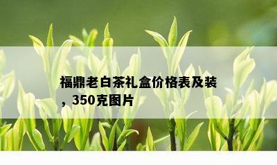 福鼎老白茶礼盒价格表及装，350克图片