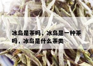 冰岛是茶吗，冰岛是一种茶吗，冰岛是什么茶类