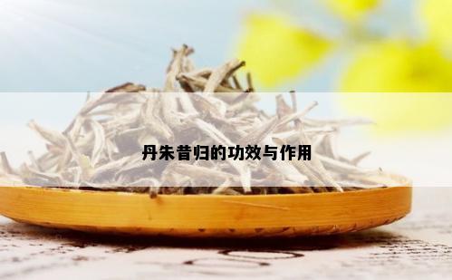 丹朱昔归的功效与作用