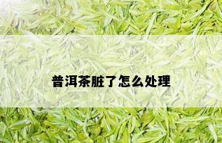 普洱茶脏了怎么处理