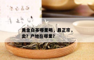 黄金白茶哪里喝，最正宗，卖？产地在哪里？