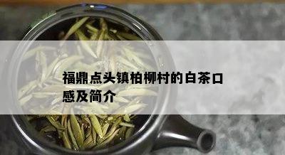 福鼎点头镇柏柳村的白茶口感及简介