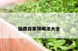 福鼎白茶饼喝法大全