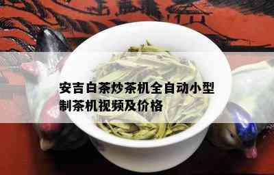 安吉白茶炒茶机全自动小型制茶机视频及价格