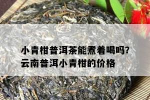 小青柑普洱茶能煮着喝吗？云南普洱小青柑的价格