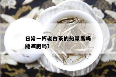 日常一杯老白茶的热量高吗能减肥吗？