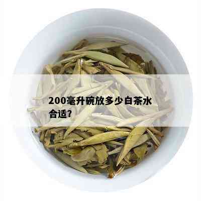 200毫升碗放多少白茶水合适？