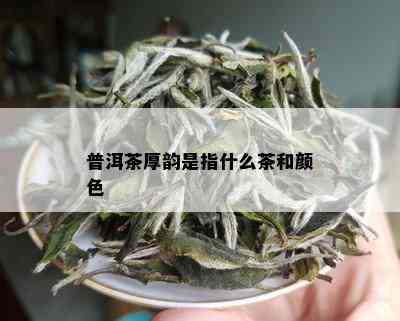 普洱茶厚韵是指什么茶和颜色