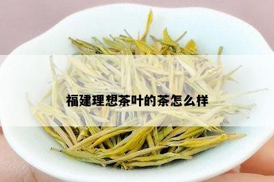 福建理想茶叶的茶怎么样