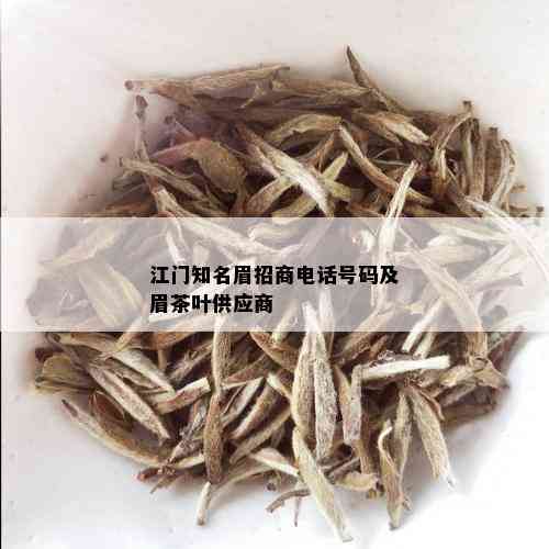 江门知名眉招商电话号码及眉茶叶供应商