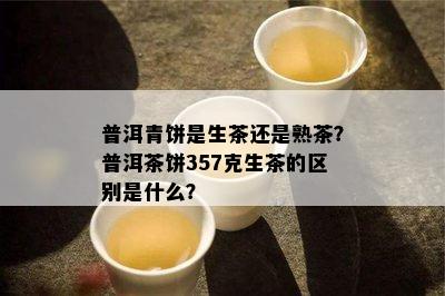 普洱青饼是生茶还是熟茶？普洱茶饼357克生茶的区别是什么？