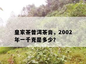 皇家茶普洱茶膏，2002年一千克是多少？