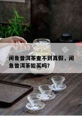 闲鱼普洱茶查不到真假，闲鱼普洱茶能买吗？