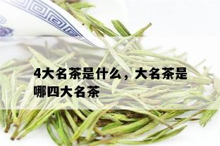 4大名茶是什么，大名茶是哪四大名茶