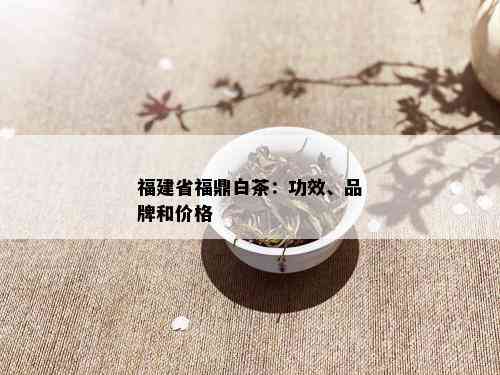 福建省福鼎白茶：功效、品牌和价格