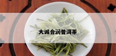 大诚合润普洱茶