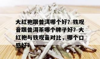 大红袍跟普洱哪个好？铁观音跟普洱茶哪个牌子好？大红袍与铁观音对比，哪个口感好？